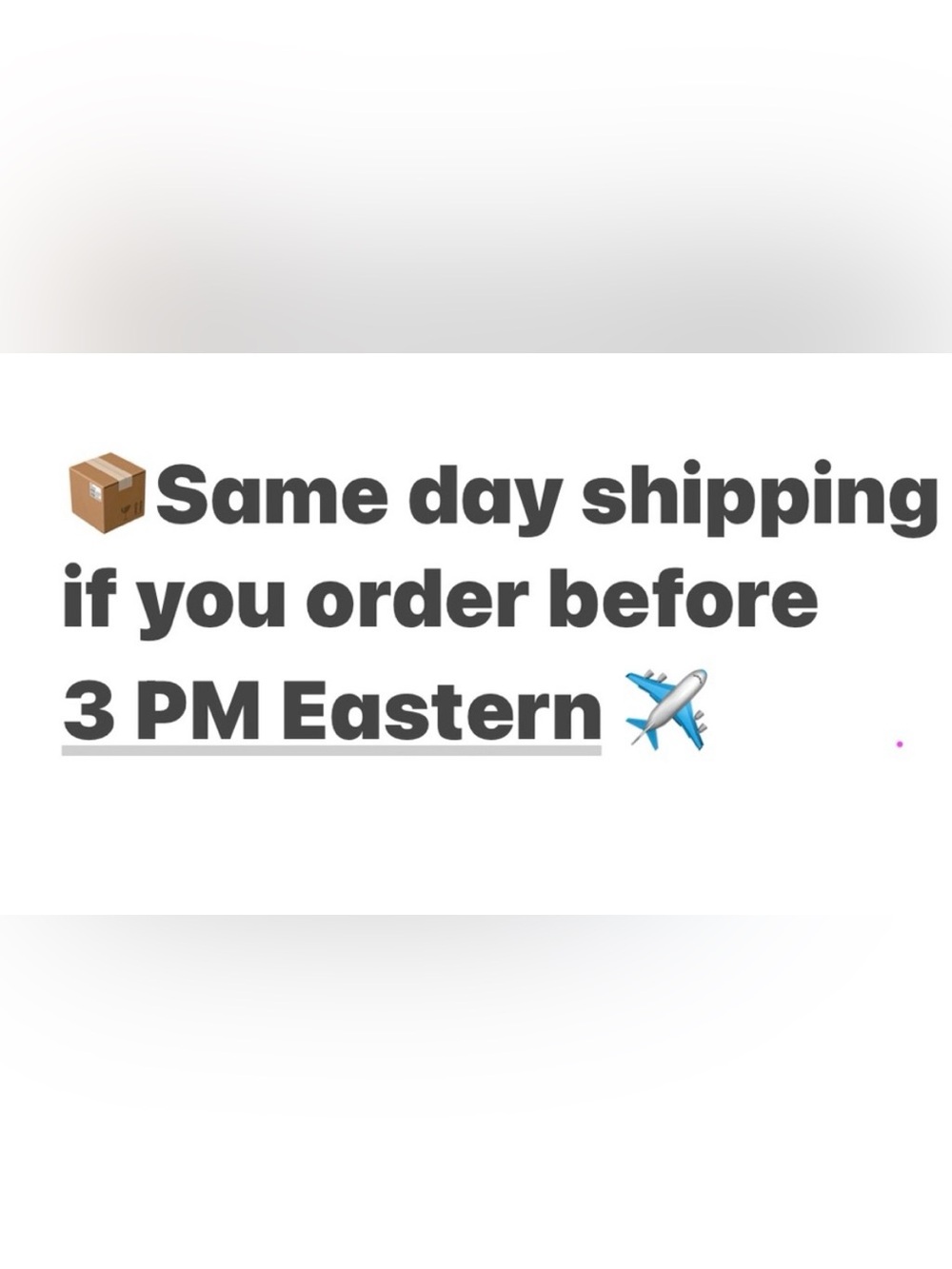 Will ship out the same day